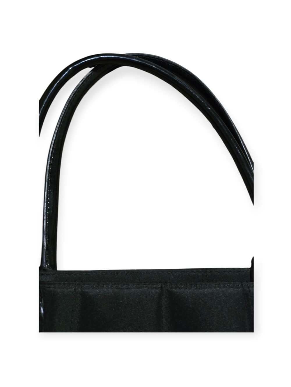 Givenchy Parfums tote bag in black quilted nylon with patent leather handles. - Picture 7 of 10